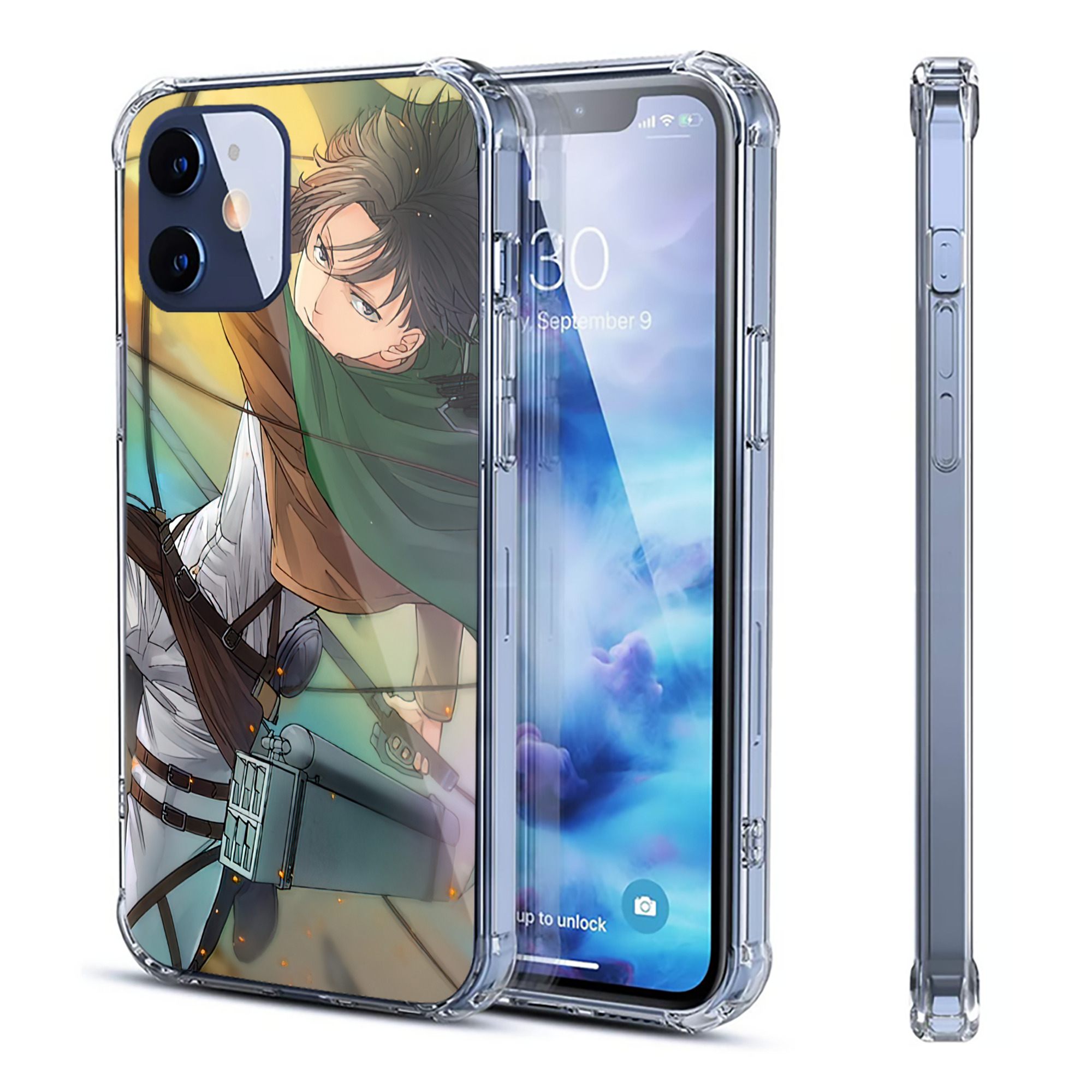 （画像用） 進撃の巨人 Attack on Titan 【iPhone 12シリーズ対応】透明スマホケース（クリアソフトケース）